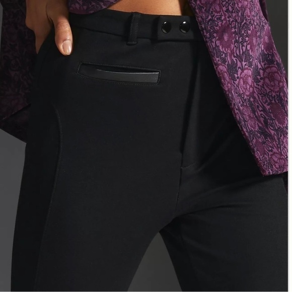 Maeve by Anthropologie Stirrup Black High Rise Riding Leggings Size 8 - Picture 3 of 12